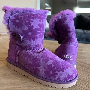 Ugg Girls Floral Bailey Button Boots